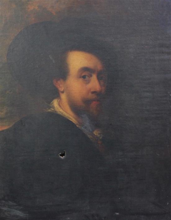 After Rubens Von Rijn Self portrait 30 x 25in.